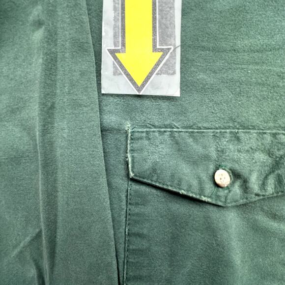 Vintage Codet Heavy Flannel Long Sleeve Shirt Mens Medium Button Up Cotton Green - Picture 8 of 12